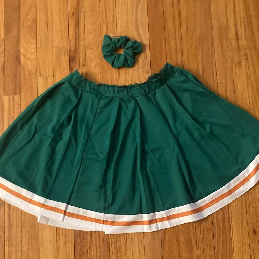 Women’s Stranger Things Green Skater Skirt with Matching Scrunchie Only M